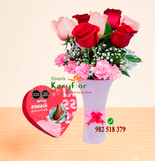 Florero 7 Rosas<BR>am y am 006