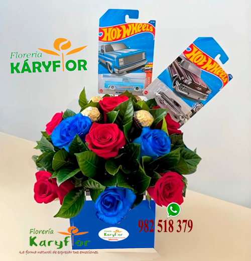 Box 2 Hot Wheels<BR>9 Rosas+4 Ferrero<BR>Car_004