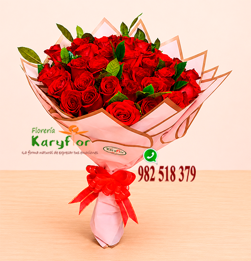 Ramo 50 Rosas<BR>Buchón 50 Rosas<BR>Mamá_018