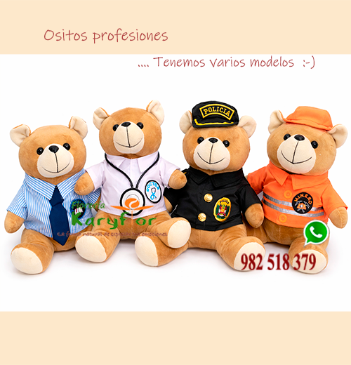 Ositos Personajes<BR>Peluches profesiones<BR>PELUCHE_014