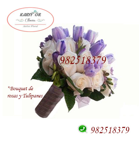 Bouquet 003rosas Y Tulipanes Karyflor