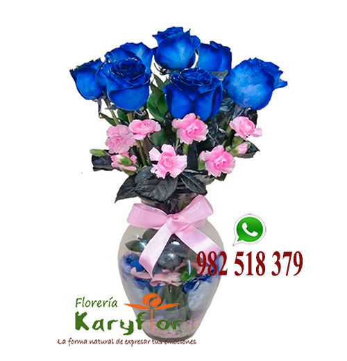 florero-rosas-azules-ramo